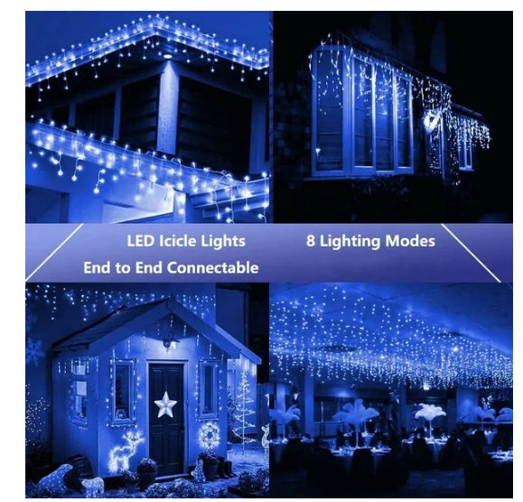 Christmas Indoor Outdoor Lights, Icicle Lights For Home Decoration