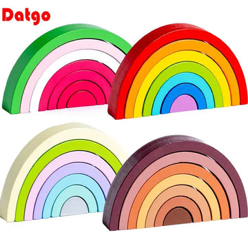 Montessori Wooden Rainbow Arch Blocks – Early Learning Toy