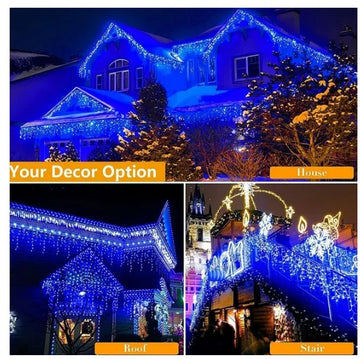 Christmas Indoor Outdoor Lights, Icicle Lights For Home Decoration